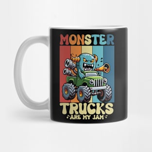 Monster Trucks Are My Jam Funny Monster Mug